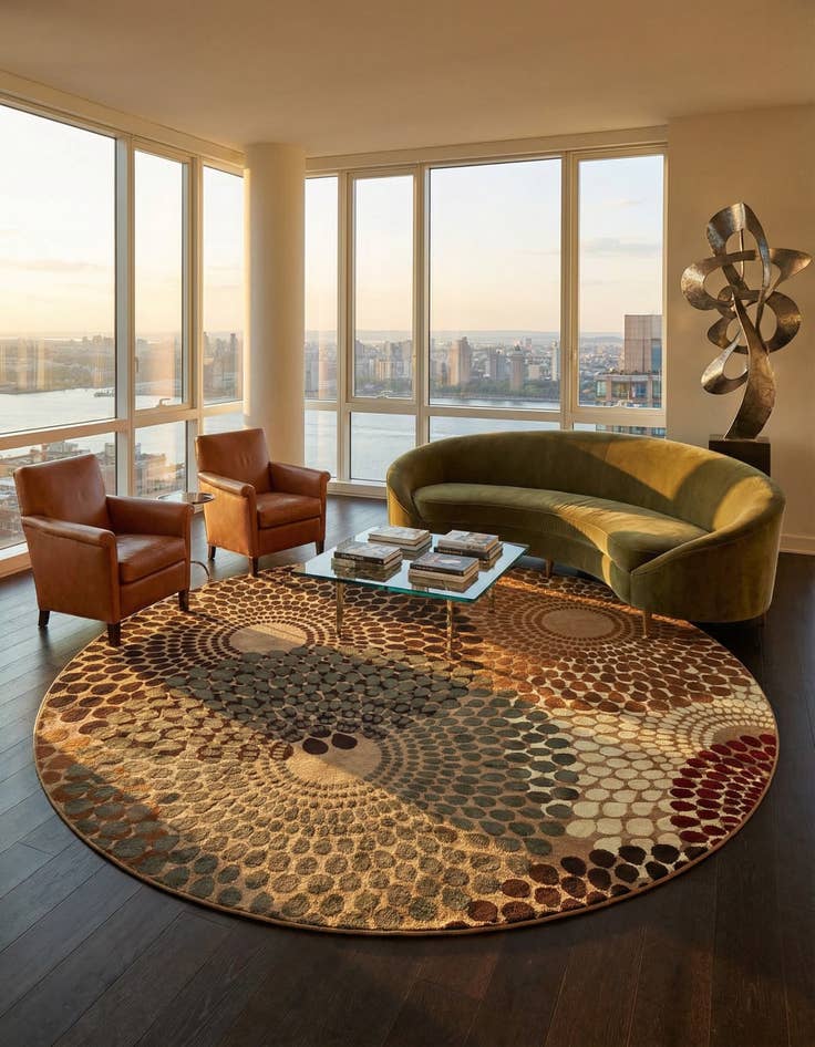 Detail image of 10' x 10' Coffee Shop Round Rug