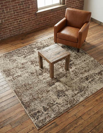 Cream Mojave Square Rug