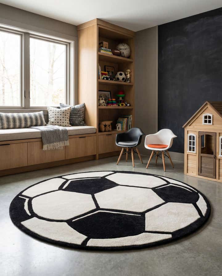 7' 10 x 7' 10 Playtime Kids Wool Freeform Rug