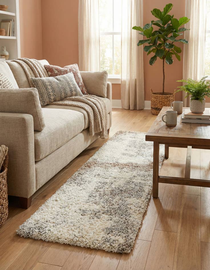 Detail image of 2' x 6' 7 Soft Touch Shag Runner Rug