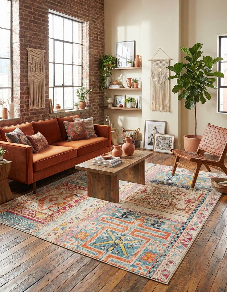 Detail image of 9' x 12' 2 Washable El Paso Rug