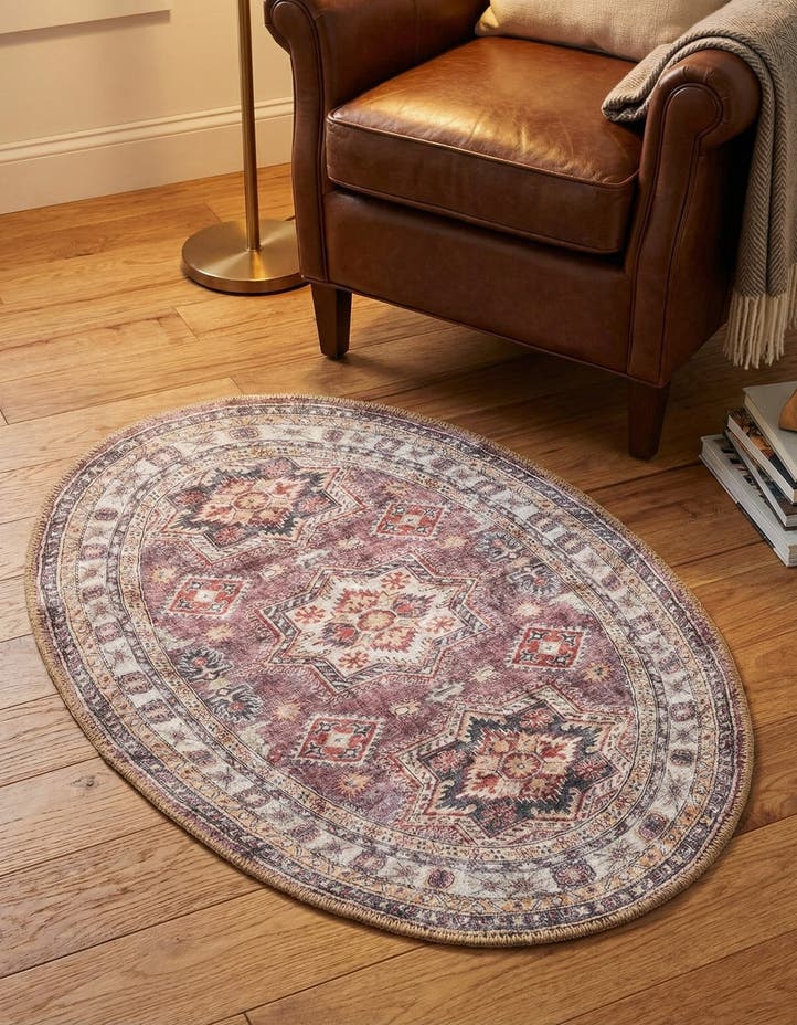 2' x 3' 1 Washable Timeless Oval Rug
