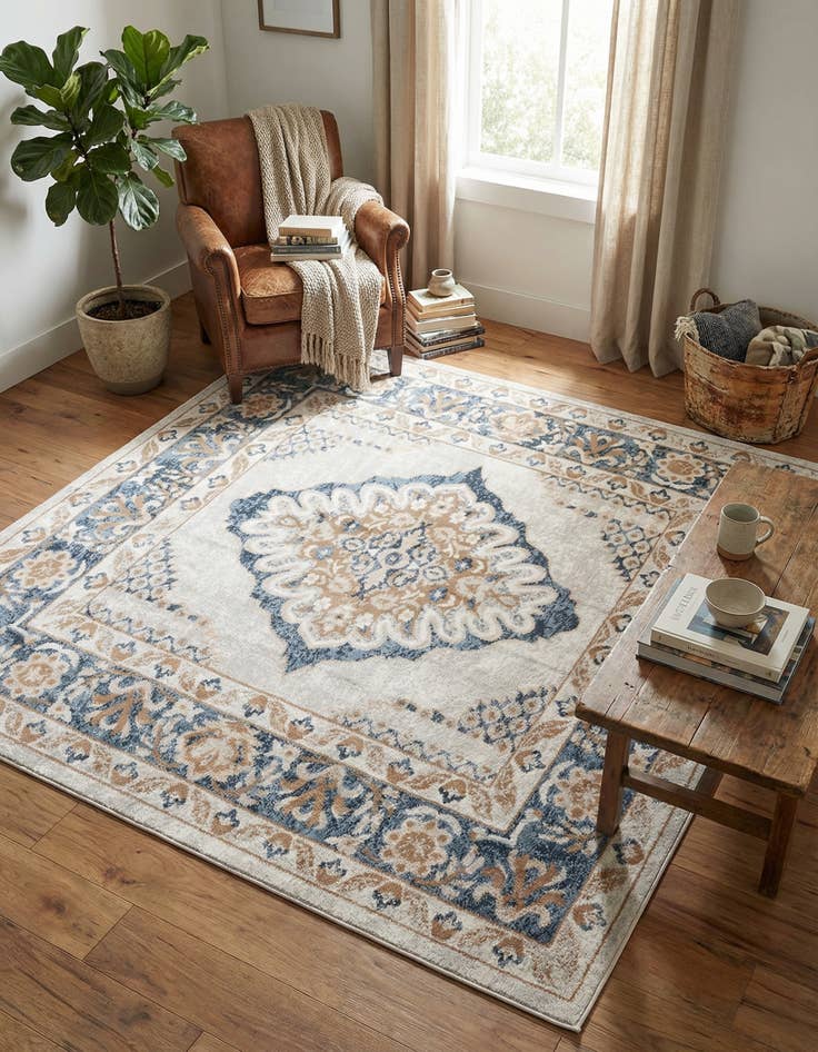 Detail image of 7' 10 x 7' 10 Oxford Square Rug