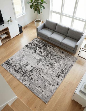 Gray Leipzig Square Rug