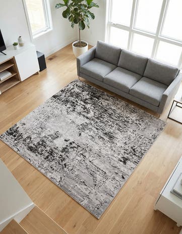 Gray Leipzig Square Rug