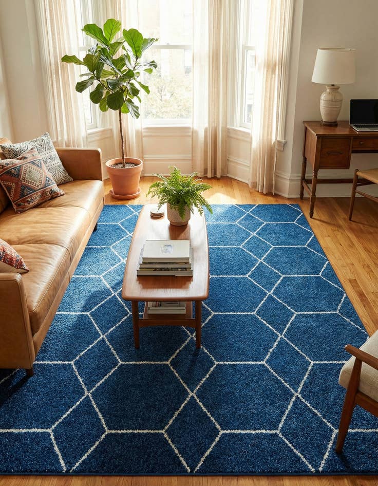 Detail image of 6' x 9' Trellis Frieze Rug