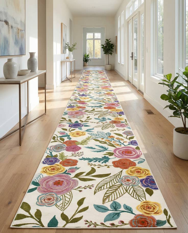 Detail image of 2' 7 x 19' 8 Blossom Runner Rug