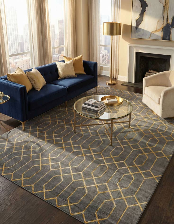 Detail image of 10' x 14'  Marilyn Monroe&trade; Glam Trellis Rug