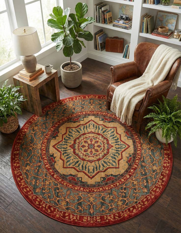 Detail image of 6' x 6' Amina Round Rug