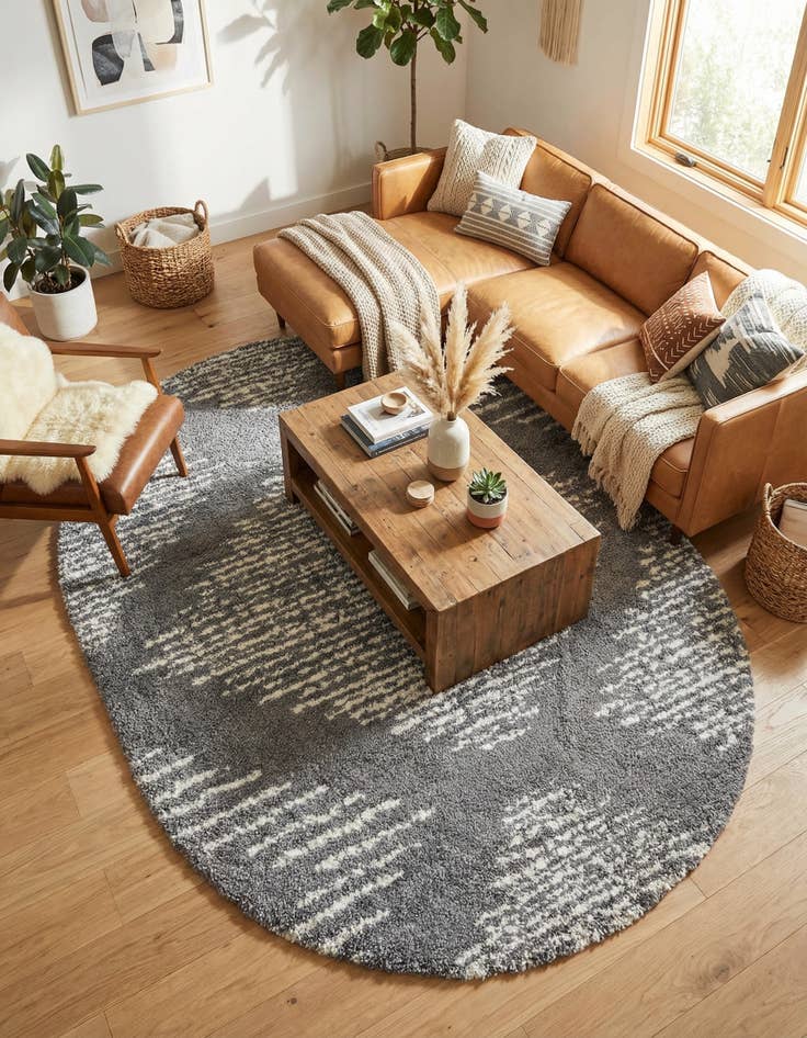 Detail image of 7' 10 x 10' Serenity Shag Oval Rug