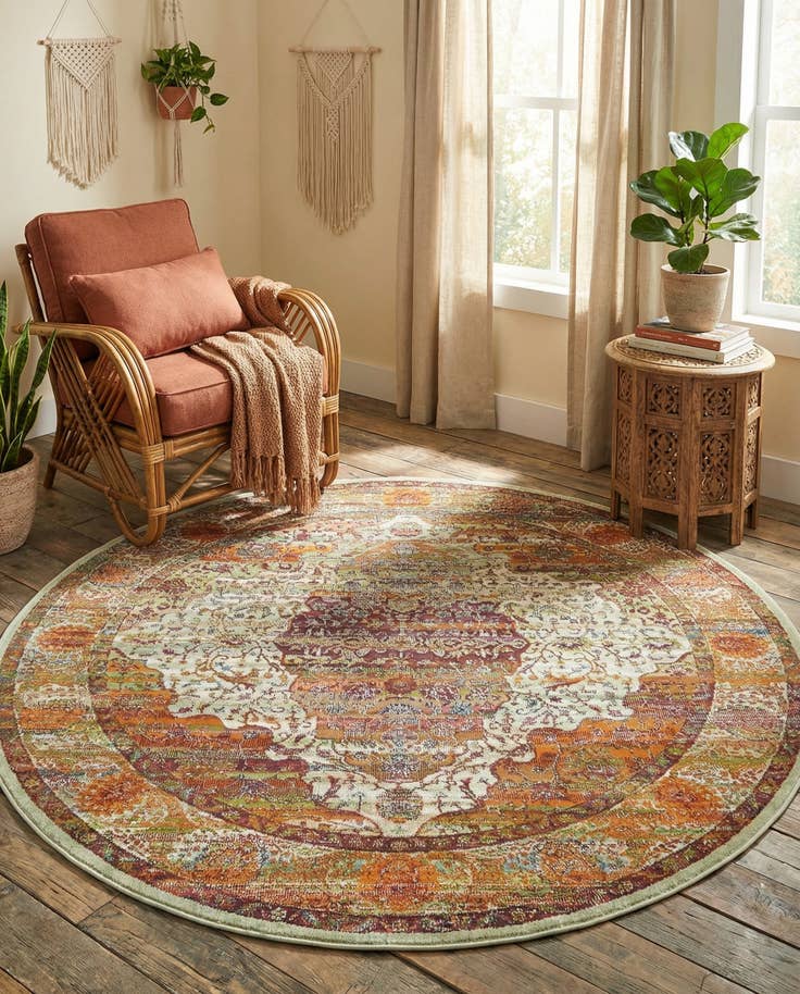 Detail image of 5' 5 x 5' 5 Santiago Round Rug