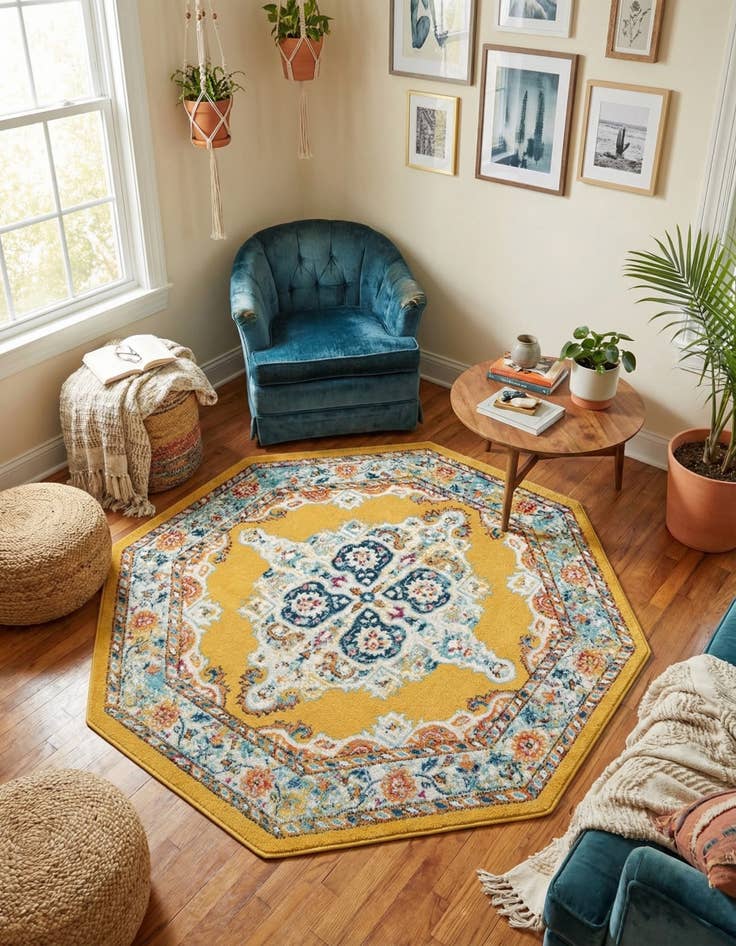 Detail image of 5' x 5' Parker Octagon Rug
