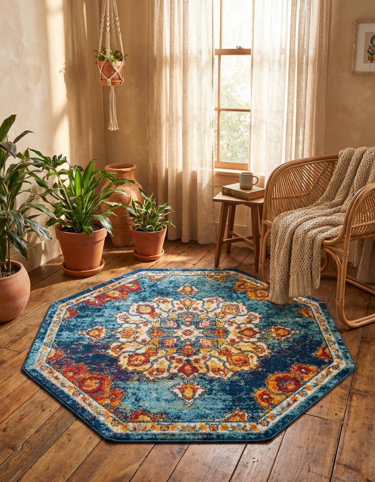 Detail image of 5' x 5' Parker Octagon Rug