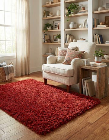 Merlot Infinity Shag Rug