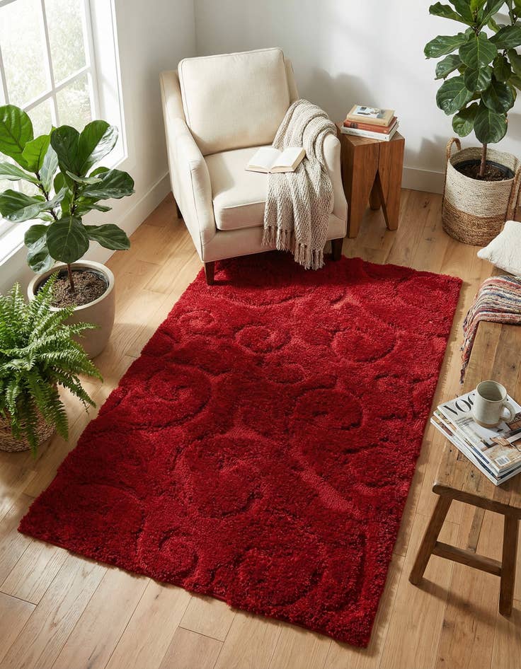 Detail image of  4' x 6' Botanical Shag Rug