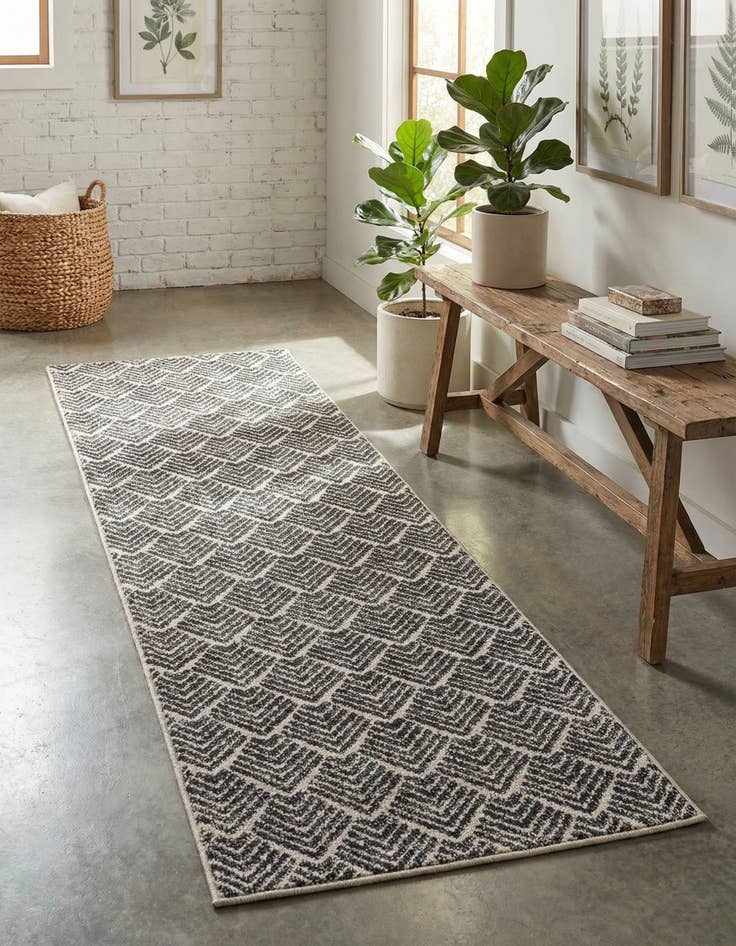 Detail image of 2' x 6' Eco Trellis Runner Rug