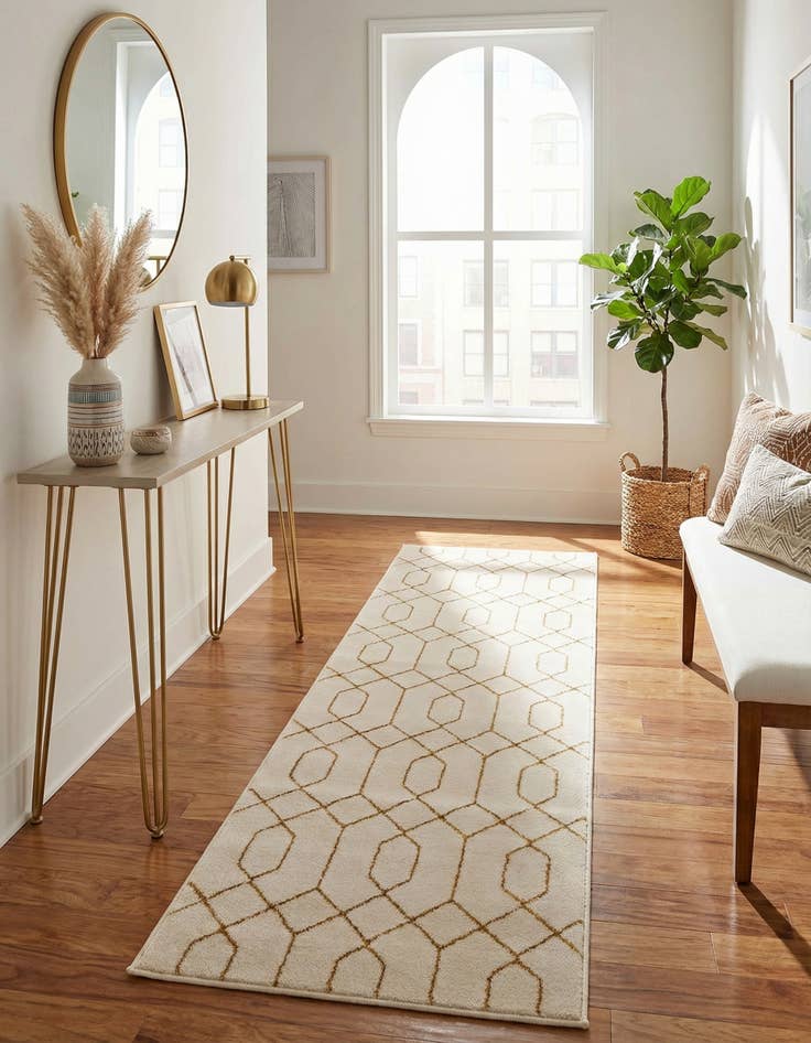 Detail image of 2' x 6' Marilyn Monroe&trade; Glam Trellis Runner Rug