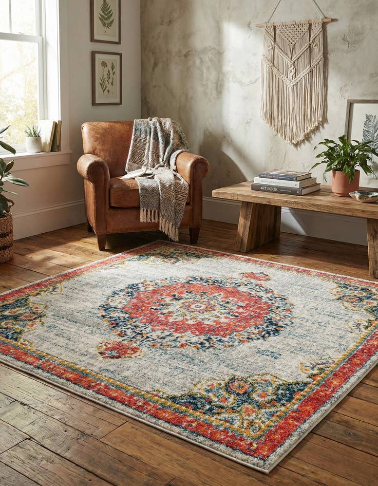 Detail image of 6' x 6' Madeline Square Rug