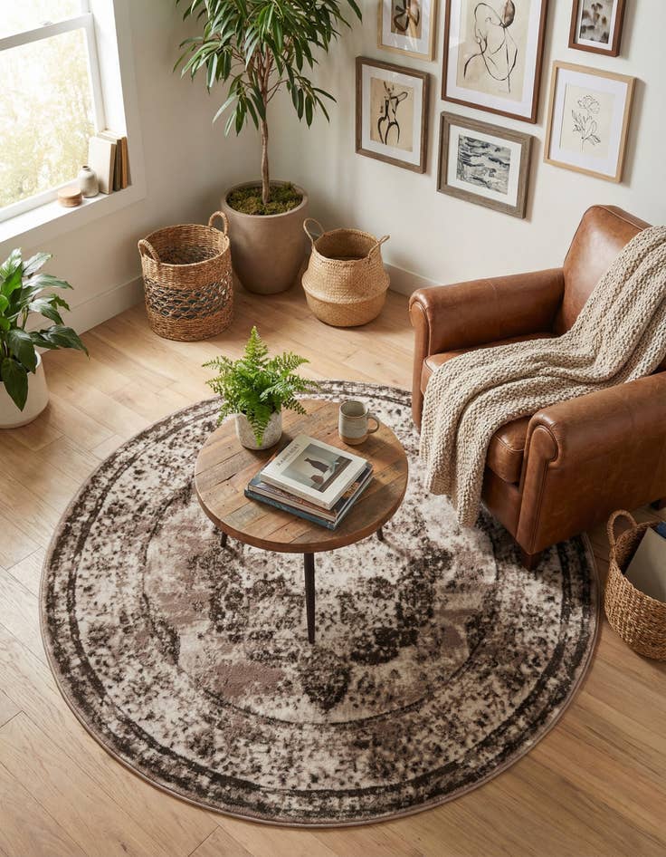 Detail image of 5' 3 x 5' 3 Monte Carlo Round Rug