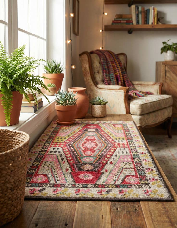 Detail image of 1' 4 x 1' 4 Washable Mesa Sample Rug