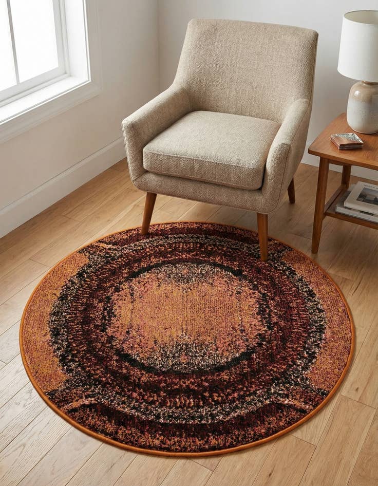 Detail image of 3' 3 x 3' 3 Washable Hyacinth Round Rug