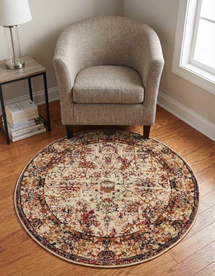 Detail image of 3' x 3' Saturn Round Rug