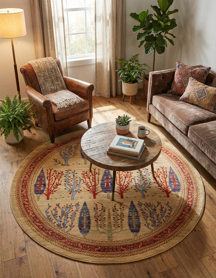 Detail image of 6' x 6' Kashkuli Gabbeh Round Rug