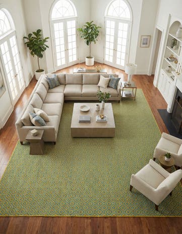 13' x 13' Easy-Clean Jill Zarin Costa Rica Indoor / Outdoor Square Rug