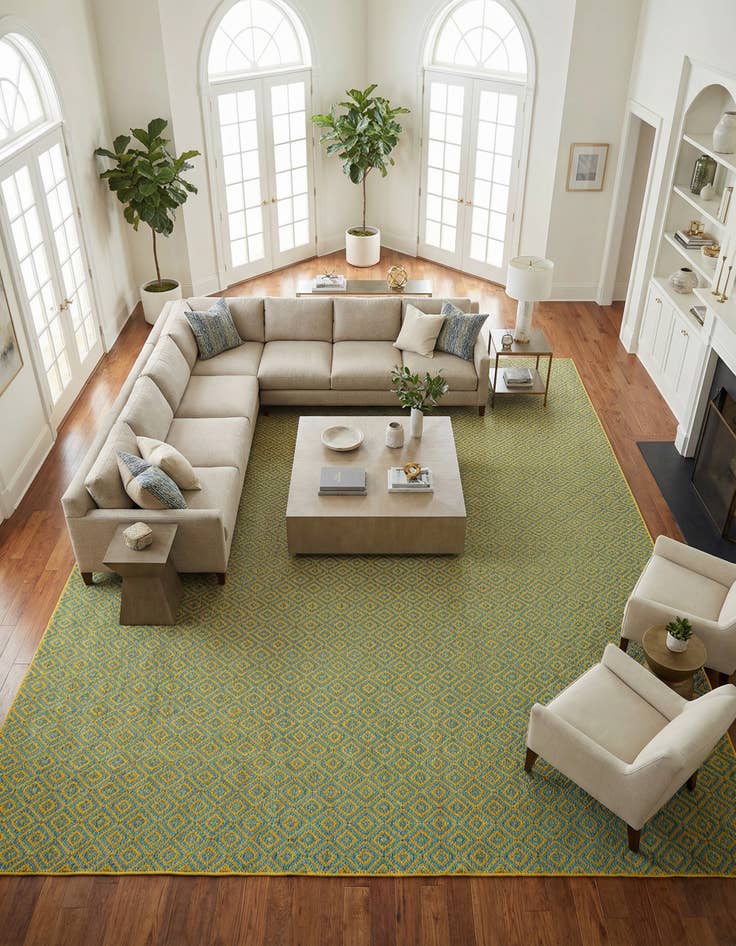 Detail image of 13' x 13' Washable Jill Zarin Costa Rica Indoor / Outdoor Square Rug