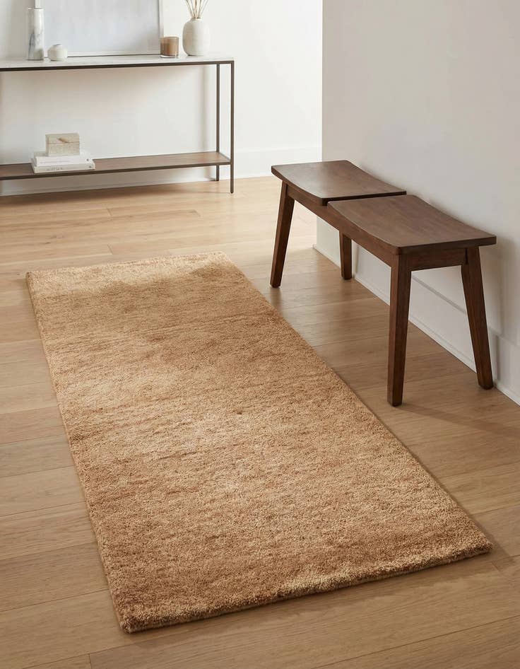 Detail image of 2' 4 x 4' 7 Hand Knotted Kashkuli Gabbeh Wool Runner Rug