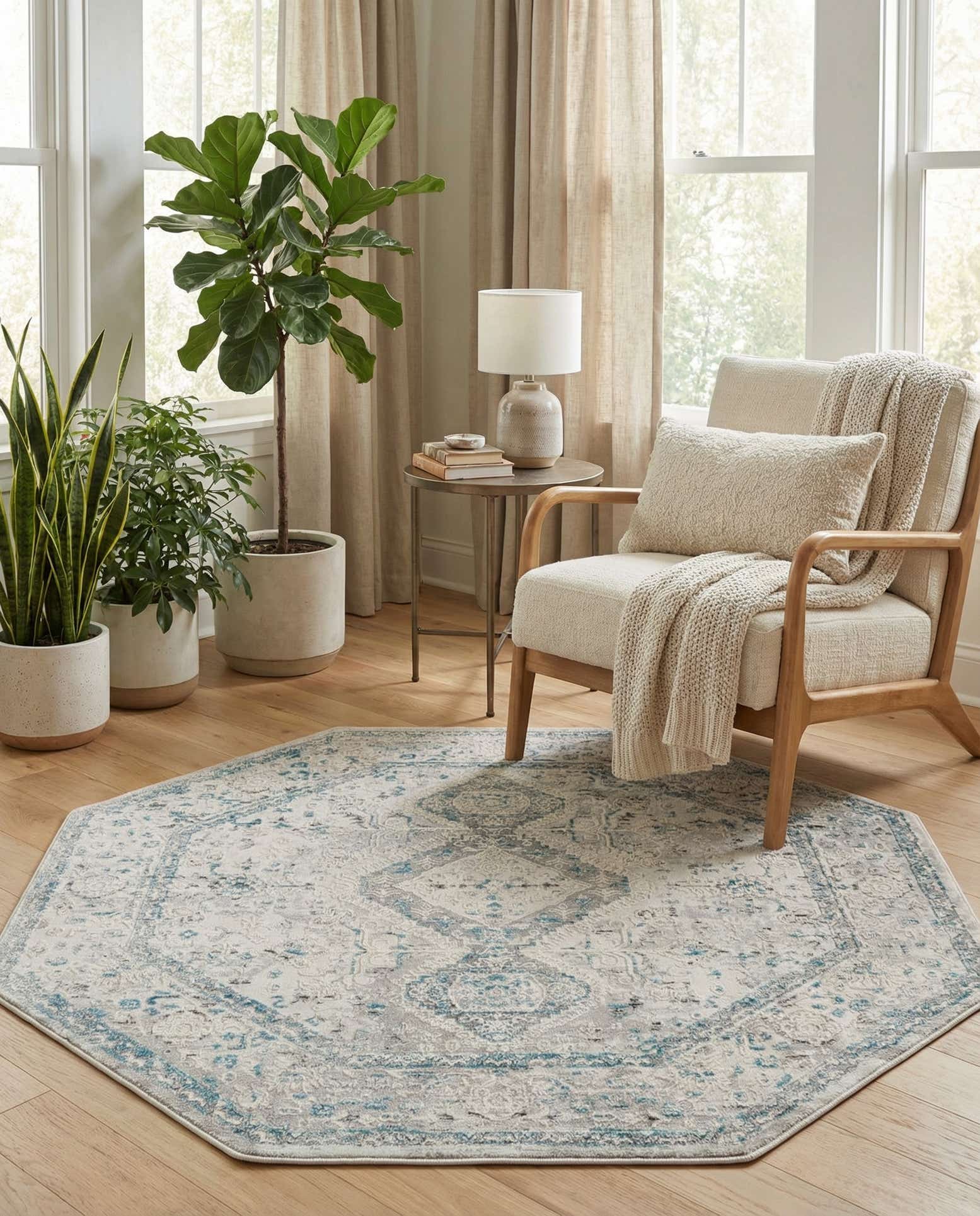 5' 3 x 5' 3 Finsbury Octagon Rug