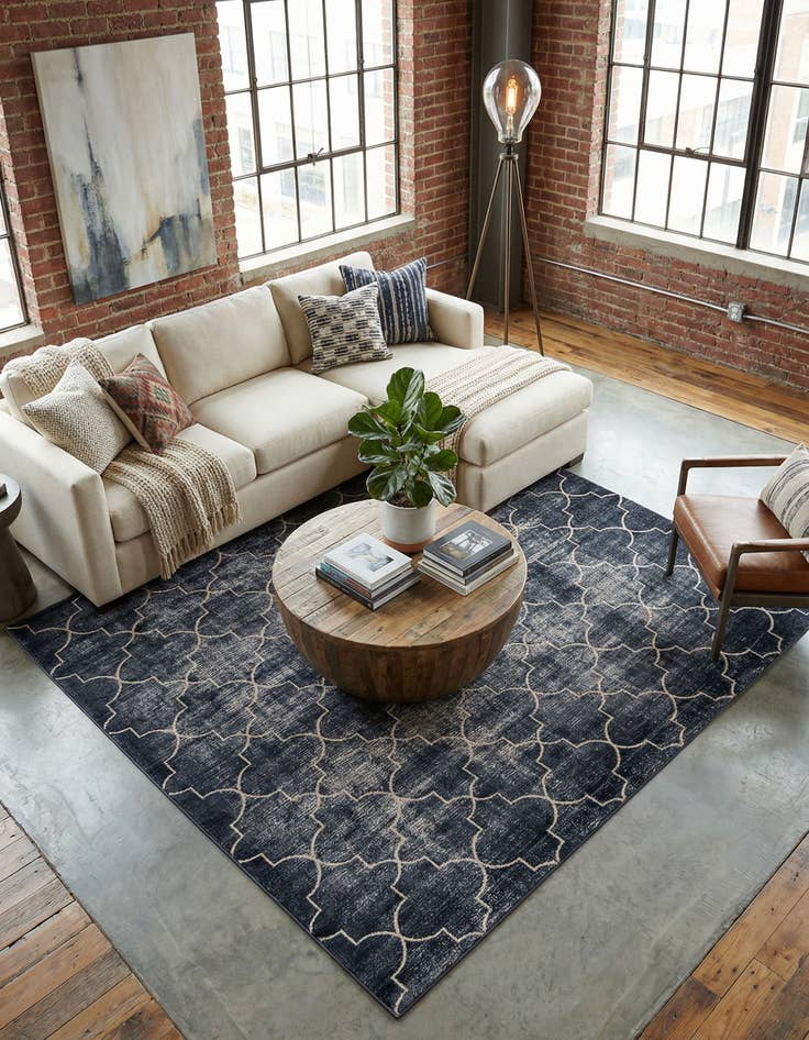 Detail image of Jill Zarin 7' 10 x 7' 10 Uptown Lincoln Center Square Rug