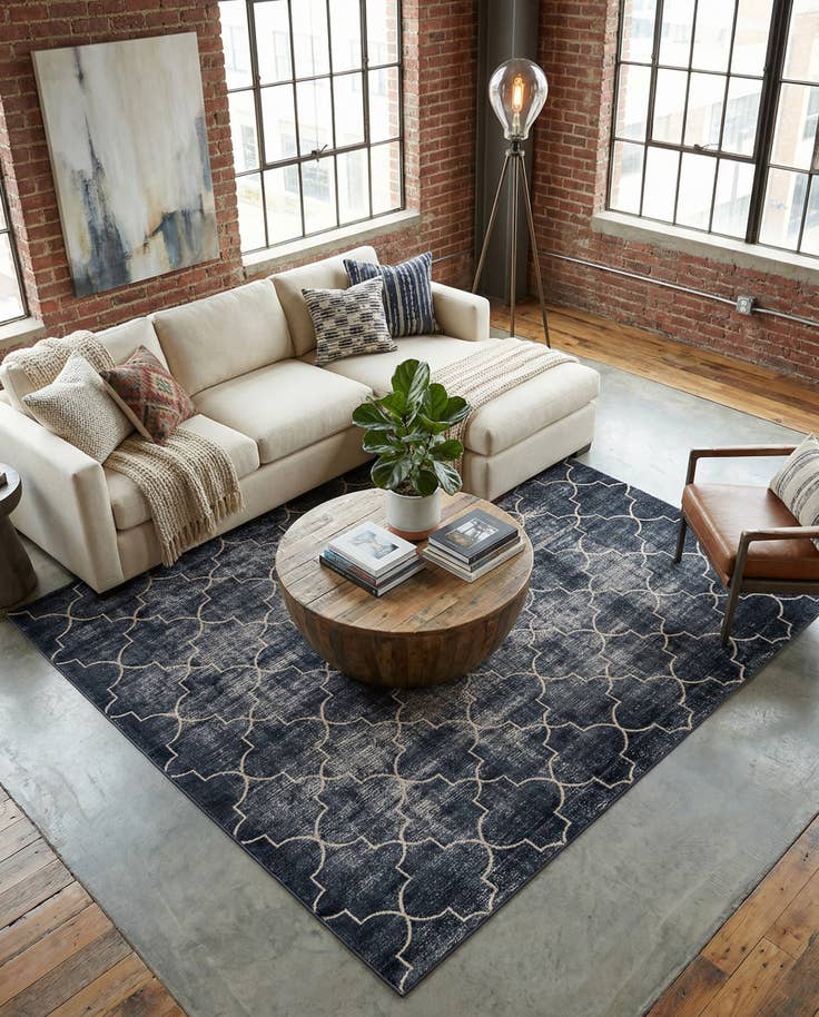 Detail image of 7' 10 x 7' 10 Uptown Lincoln Center Square Rug