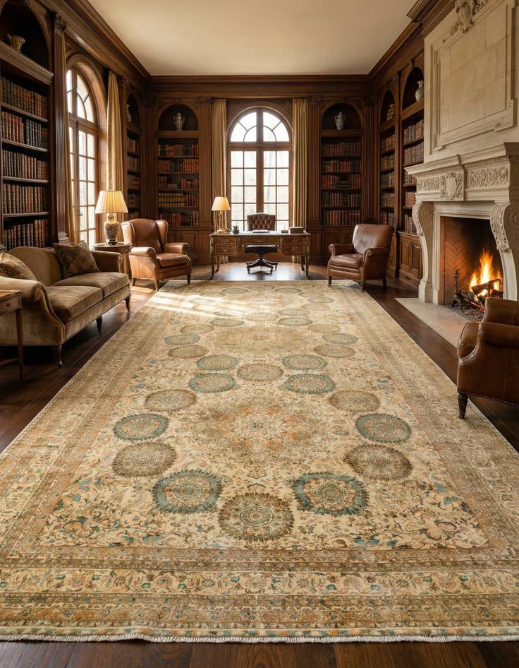 Detail image of 16' 5 x 34' 4 Hand Knotted Peshawar Ziegler Rug