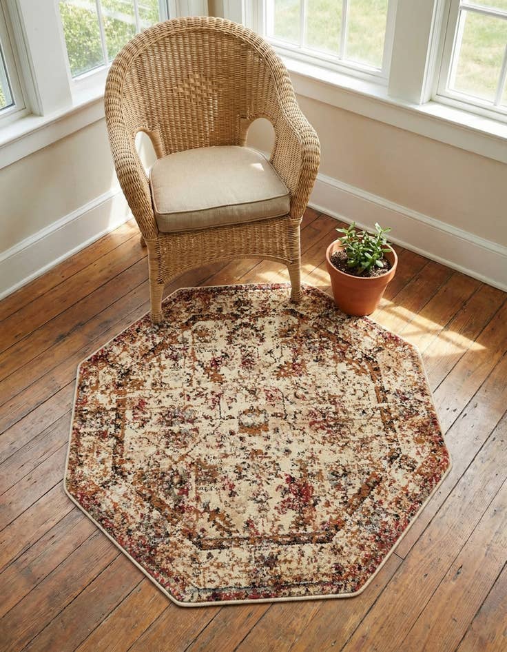 Detail image of 3' x 3' Saturn Octagon Rug