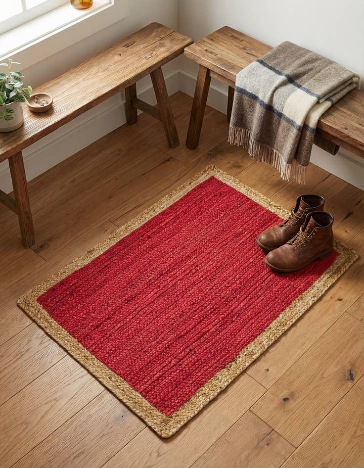 Detail image of 2' 2 x 3' 1 Handmade Braided Jute Rug