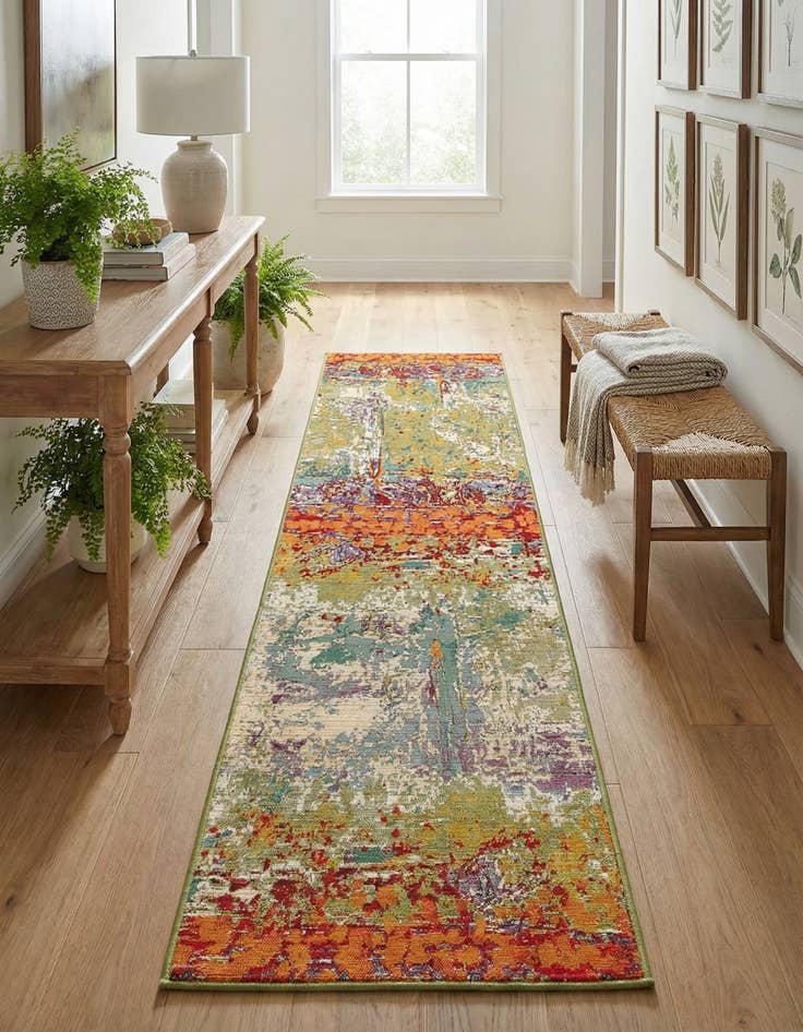 Detail image of 2' x 8' Washable Modern Indoor / Outdoor Runner Rug