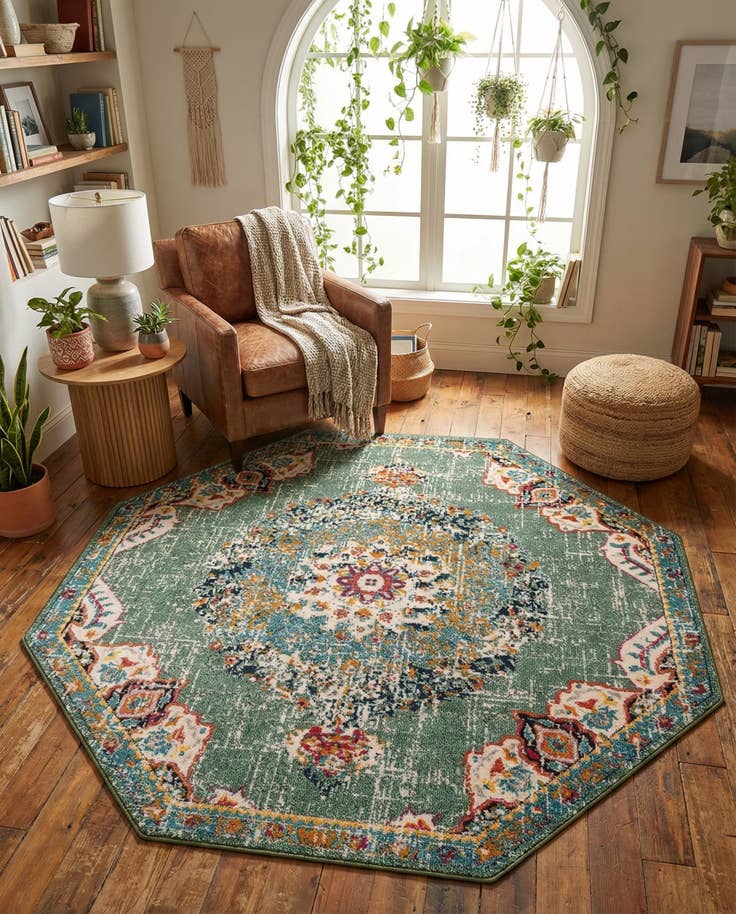 Detail image of 7' 10 x 7' 10 Madeline Octagon Rug
