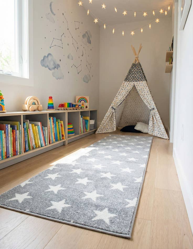 Detail image of 2' 2 x 6' Whimsy Kids Runner Rug