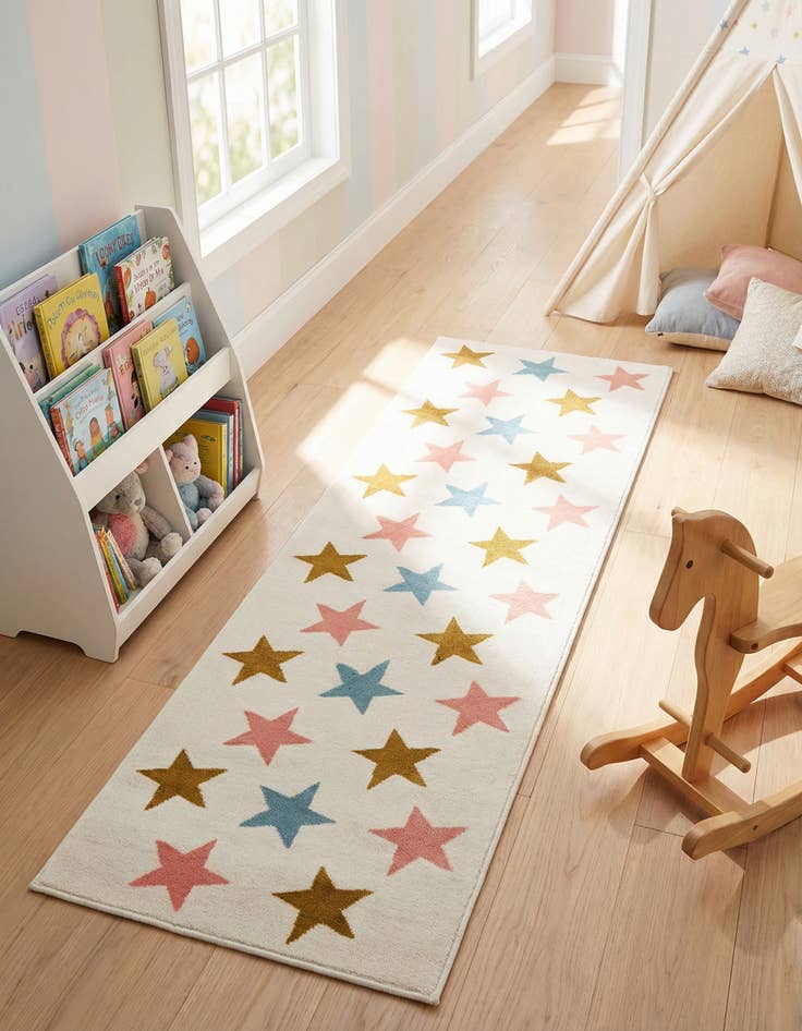 Detail image of 2' x 6' Whimsy Kids Runner Rug