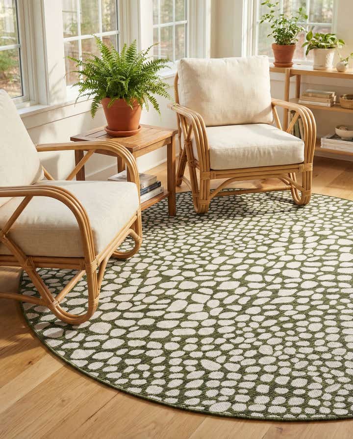 7' x 7' Easy-Clean Jill Zarin Indoor / Outdoor Round Rug