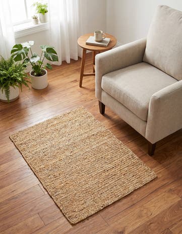 3' 3 x 5' 1 Handmade Braided Jute Rug