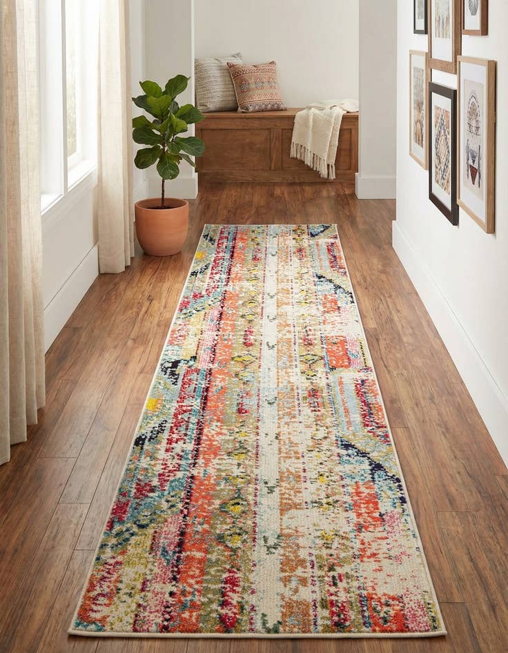 Detail image of 2' x 8' Washable Mesa Runner Rug