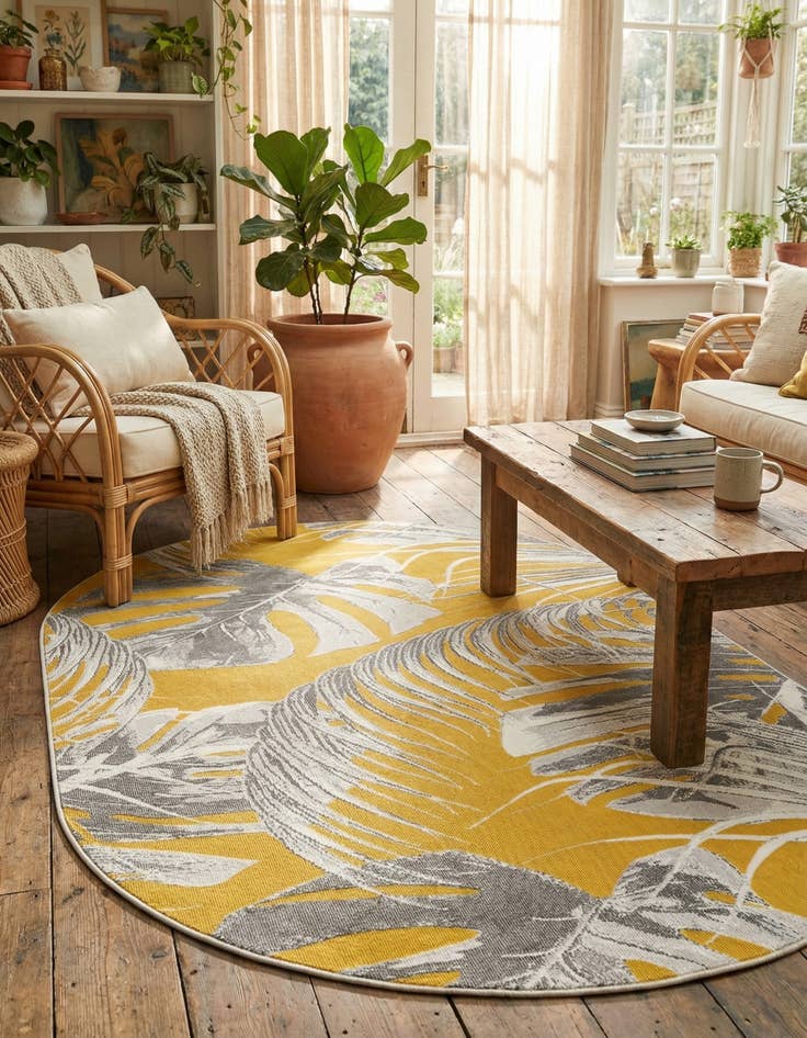 Detail image of 5' 3 x 7' 10 Blossom Oval Rug