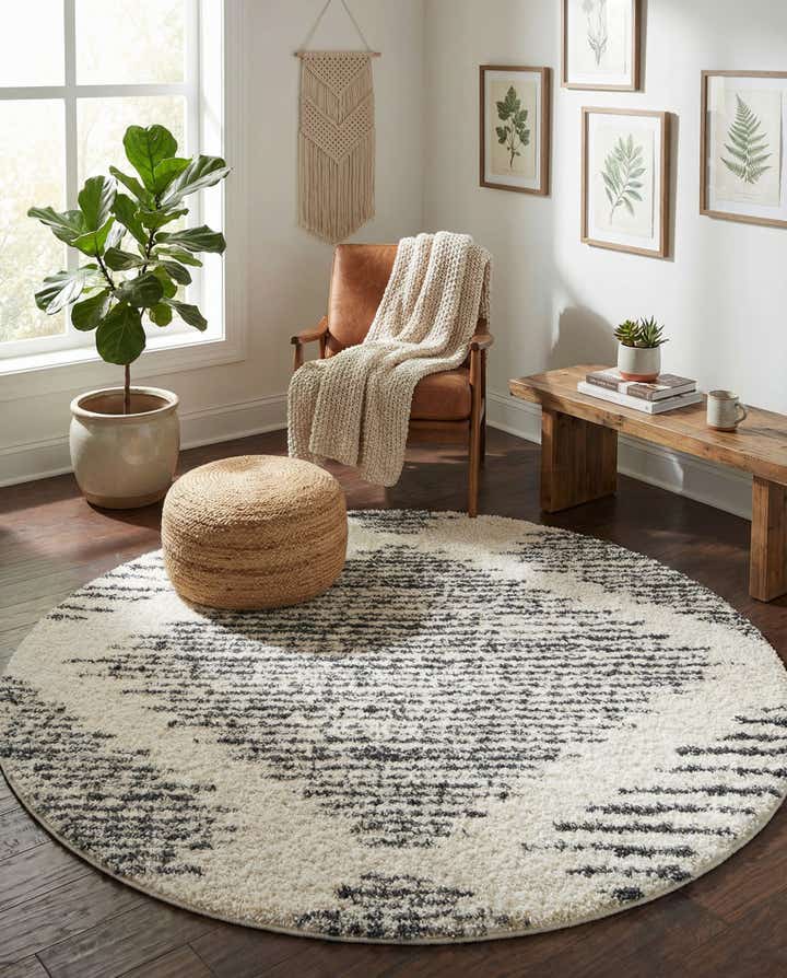 7' x 7' Serenity Shag Round Rug