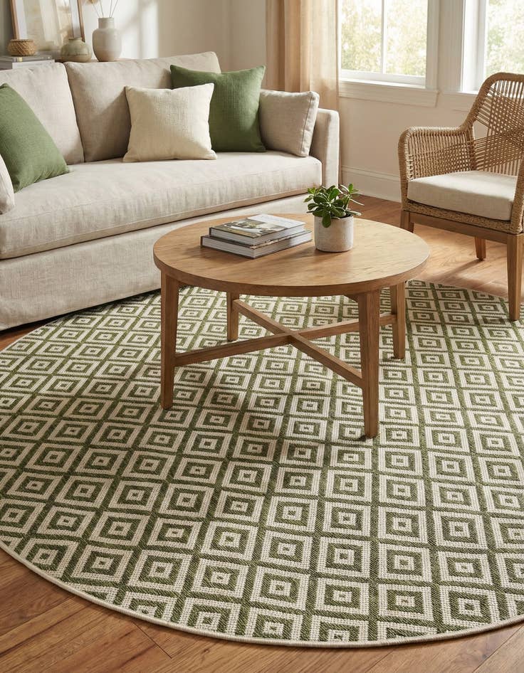 Detail image of 6' 7 x 6' 7 Easy-Clean Jill Zarin Costa Rica Indoor / Outdoor Round Rug