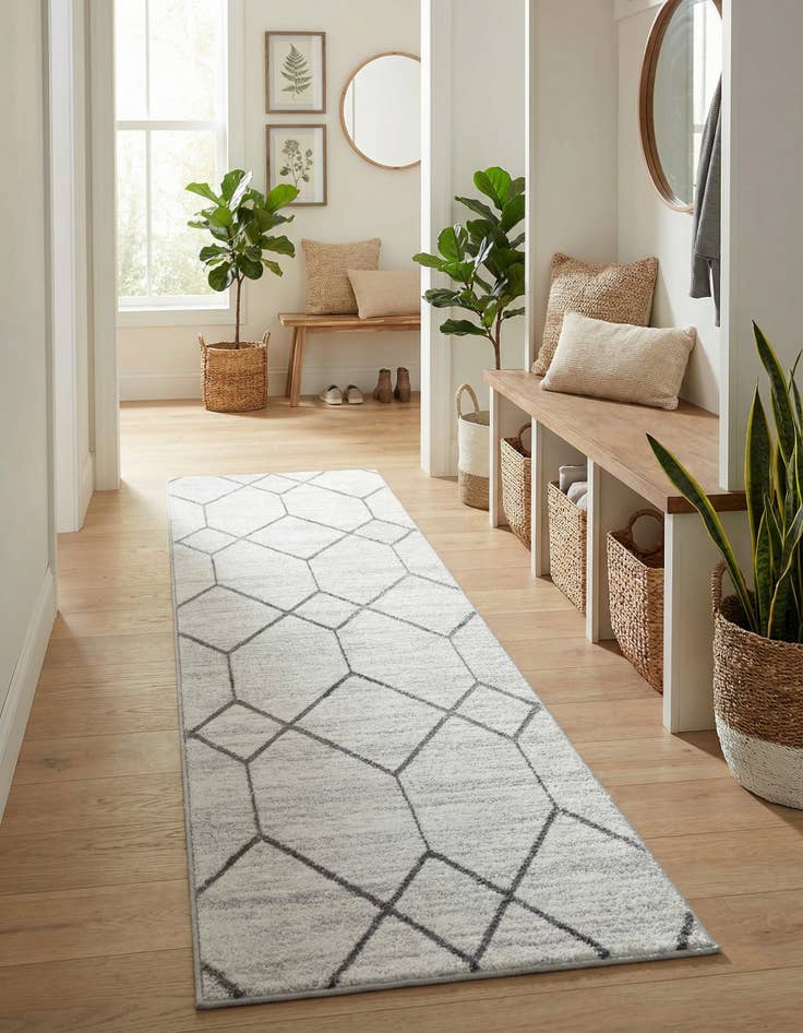 Detail image of 2' x 8' Lattice Trellis Runner Rug