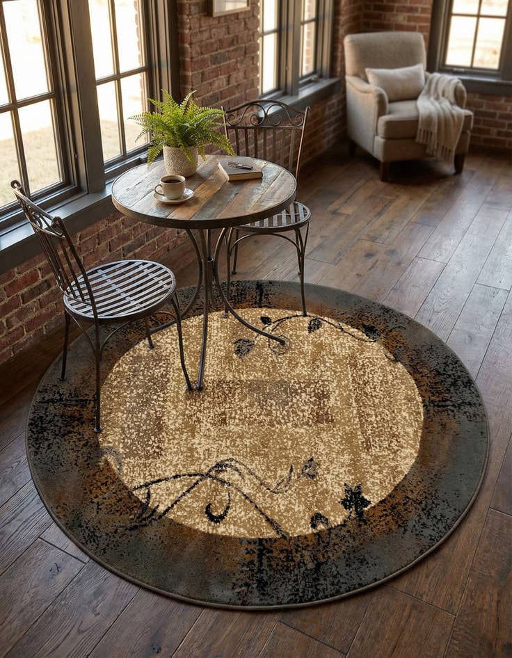 Detail image of 4' x 4' Coffee Shop Round Rug