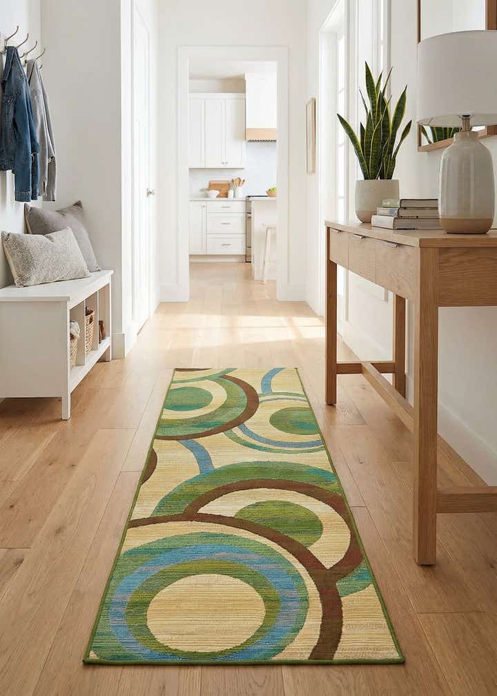 2' x 6' Easy-Clean Modern Indoor / Outdoor Runner Rug