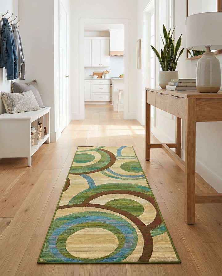 2' x 6' Easy-Clean Modern Indoor / Outdoor Runner Rug